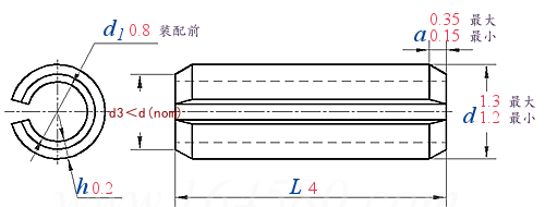 ISO  8752 -  2009 重型开槽弹性圆柱销