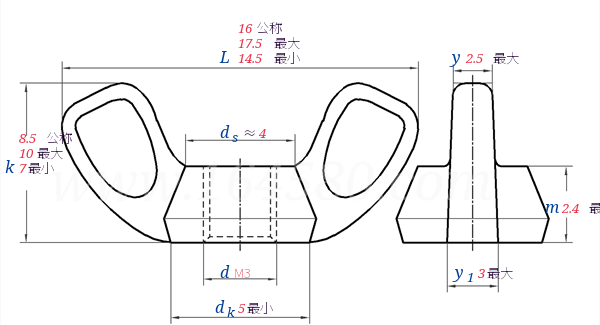 GB /T 62.4 - 2004 压铸式蝶形螺母