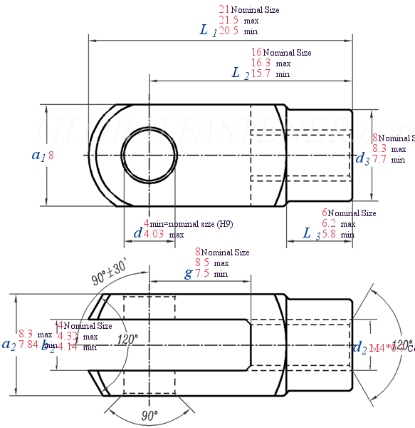 DIN 71752 - 1994Fork Heads