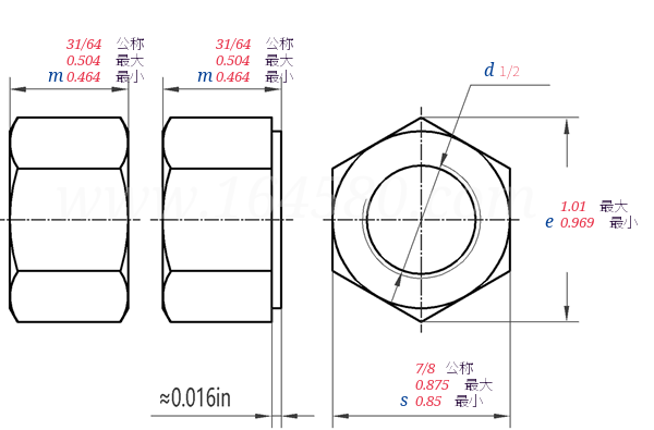 ASME B 18.2.6 -  2019 结构螺栓用大六角螺母 (ASTM A563 / A194 / A194M)