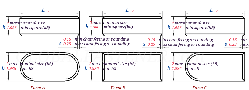 GB /T 1096 - 2003Square And Rectangular Keys