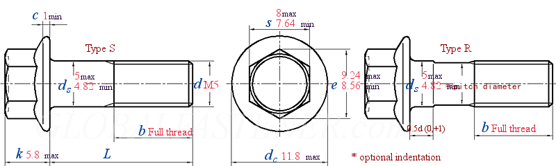 ASME B 18.2.3.9M - 2001 R2014 Metric Heavy Hex Head Flange Screws (SAE J1199 / ASTM F568M, F738M, F468M, 8.8, 9.8, 10.9)