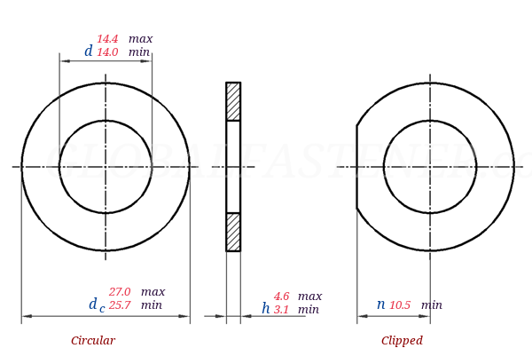 ASTM F 436M -  2019 Metric Hardened Steel Washers