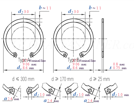 DIN  472 N -  2017 Retaining Rings for Bores - Normal Type