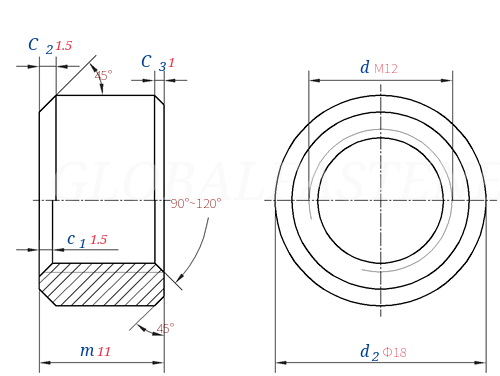 DIN  82013 -  2010 Cargo lifting gear - Accessories and fittings for lifting - Round nuts