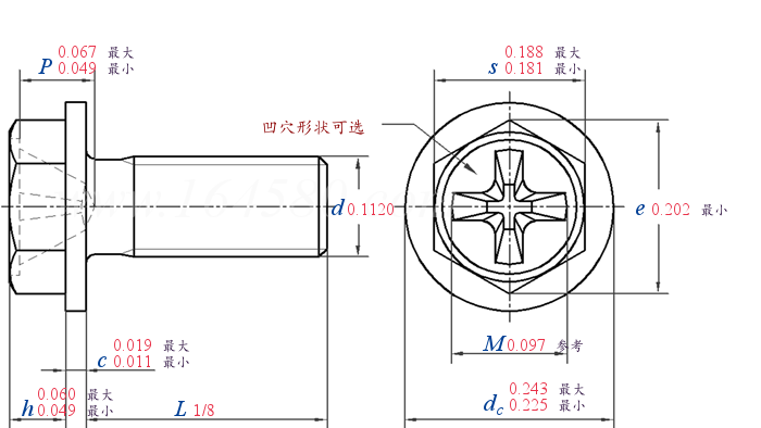 ASME B 18.6.3 T33-I -  2013 十字槽六角凸缘头螺钉
