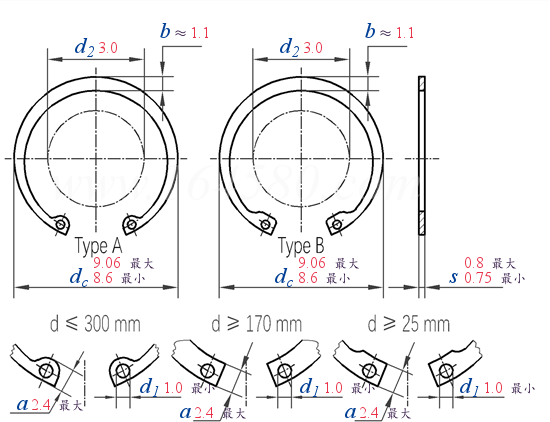 DIN  472 N -  2011 孔用挡圈—标准型