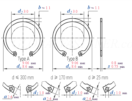 DIN  472 N -  2011 Retaining Rings for Bores - Normal Type