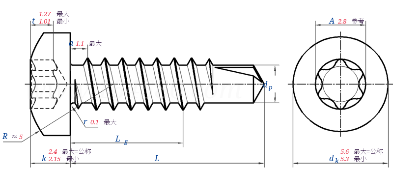 QC /T 875 -  2011 梅花槽盘头钻尾自攻钉