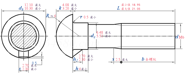 GB /T 13 -  2013 圆头带榫螺栓