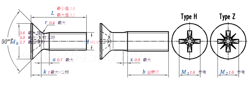 GB /T 819.1 -  2016 十字槽沉头螺钉 第1部分：4.8级