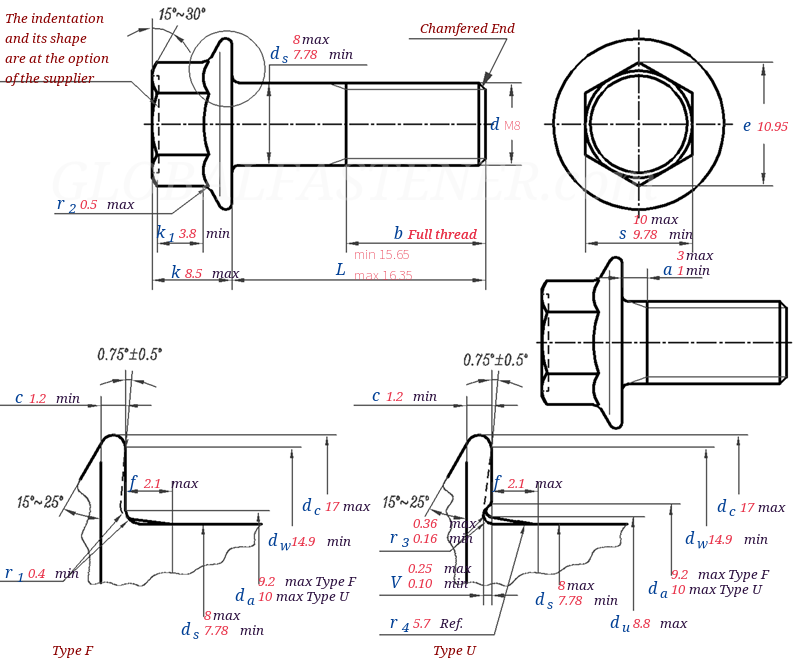 GB /T 16674.2 -  2016 Hexagon Bolts With Flange With Metric Fine Pitch Thread - Small Series