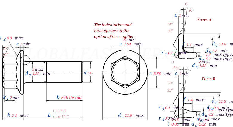 GB  5789 -  1986 Hexagon Flange Bolts - Heavy Series - Product Grade B