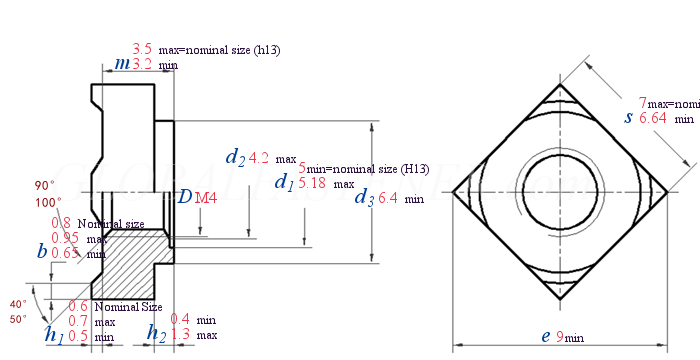 DIN 928 - 2013 Square Weld Nuts