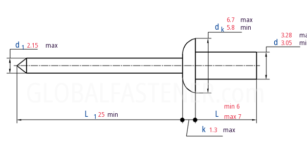 GB /T 12615.4 - 2004Closed End Blind Rivets with Break Pull Mandrel and ...