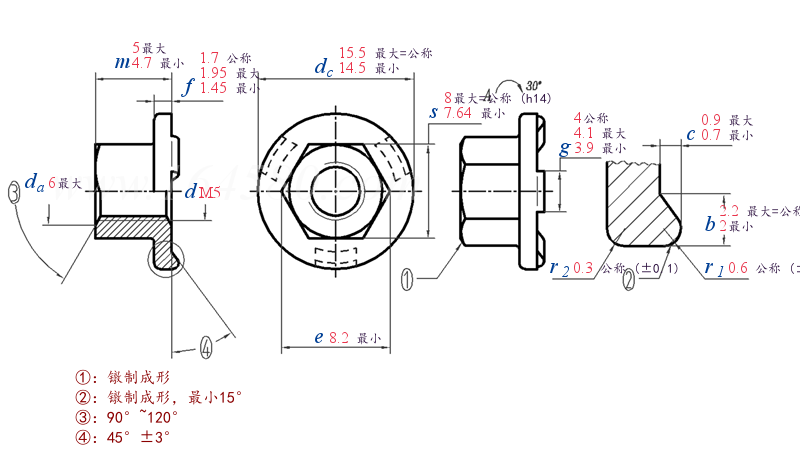 ISO  21670 -  2014 六角法兰焊接螺母