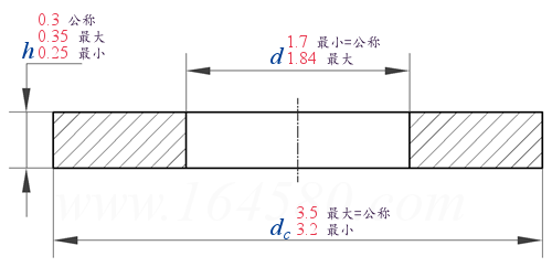 JIS B 1256 SA -  2008 A级小平垫 [Table 3-4]