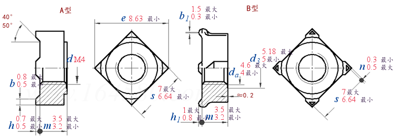 GB /T 13680 - 1992 焊接方螺母