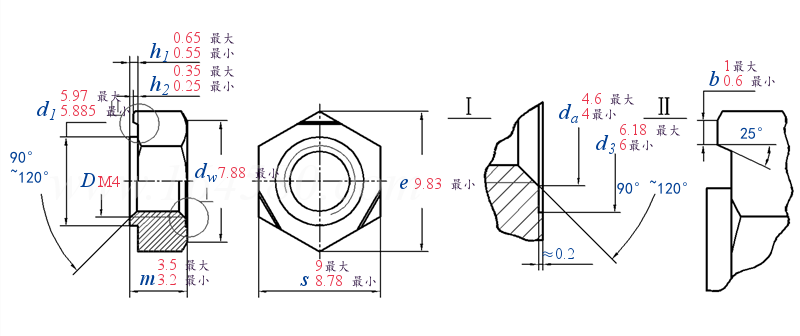 GB /T 13681 -  1992 焊接六角螺母