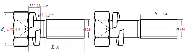 GB  9074.12 -  1988 十字槽凹穴六角头螺栓和弹簧垫圈组合件